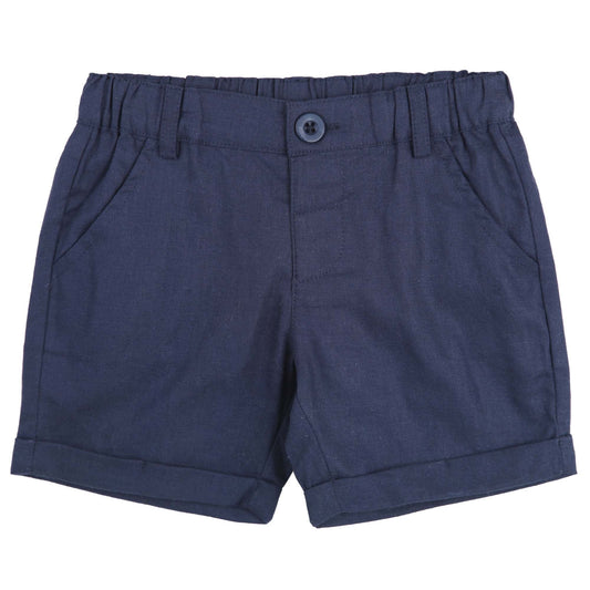 Designer Kidz | Finley Linen Shorts | Navy