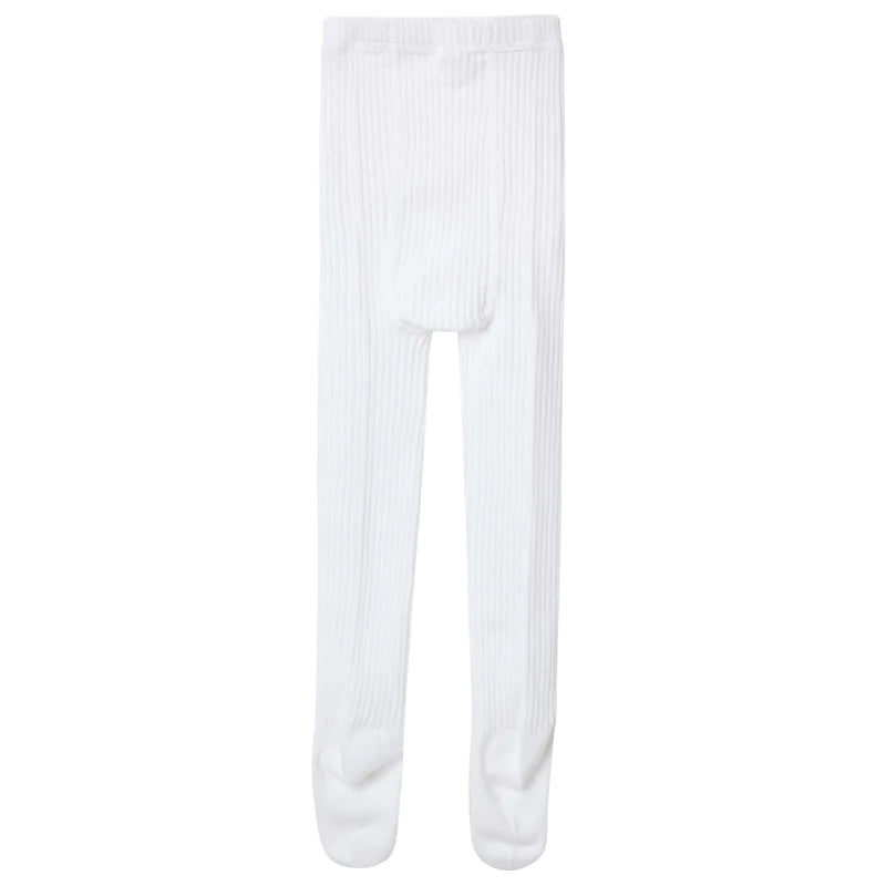 Designer Kidz | Rib Tights 5-10 Years | White