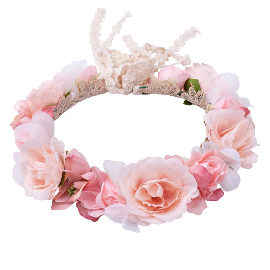 Designer Kidz | Juliette Flower Crown - Rose Pink