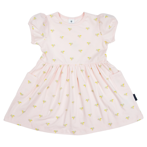 Korango | Unicorn Frill Cotton Frill Dress | Light Pink Size 8 Years