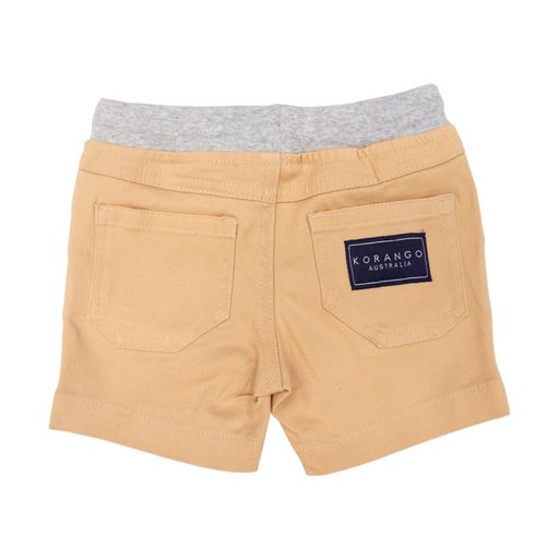 Korango  | Stretch Twill Short | Sheepskin and Grey | Size 3Y