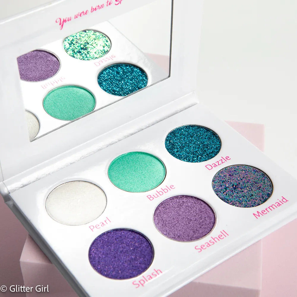 Glitter Girl | Mia Mermaid Mini Palette | Kids Makeup Eyeshadow 6 Colours
