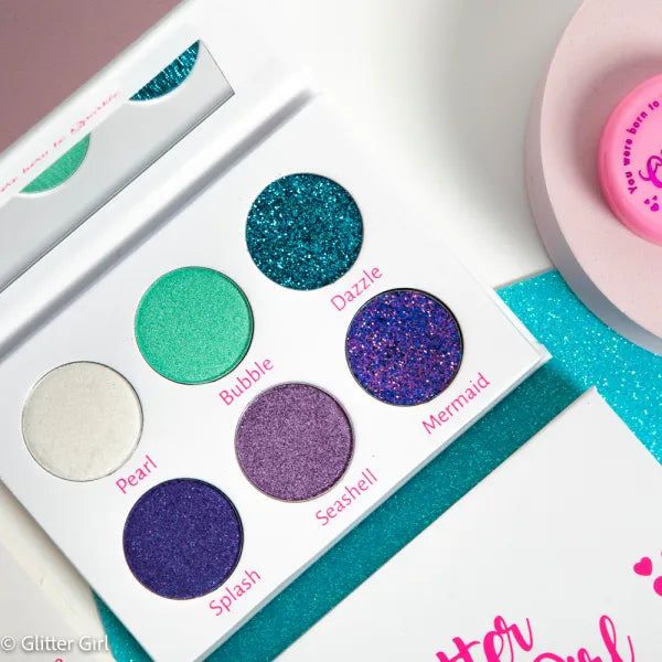 Glitter Girl | Mia Mermaid Mini Palette | Kids Makeup Eyeshadow 6 Colours