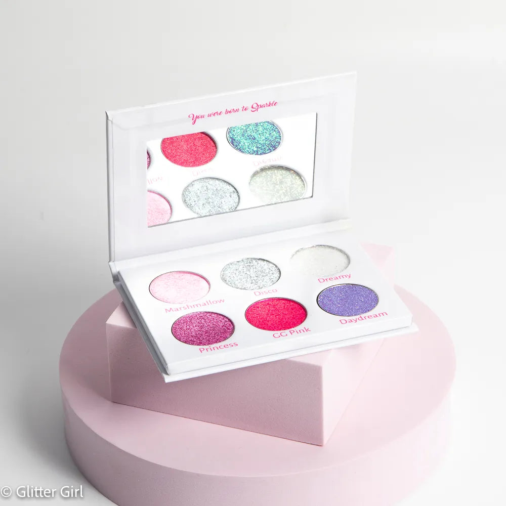 Glitter Girl | Pink Dreams Mini Palette | Kids Makeup Eyeshadow 6 Colours