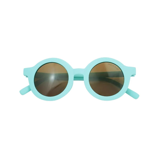 Grech and Co | New Round Sunglasses | Aqua | Bendable and Polarised