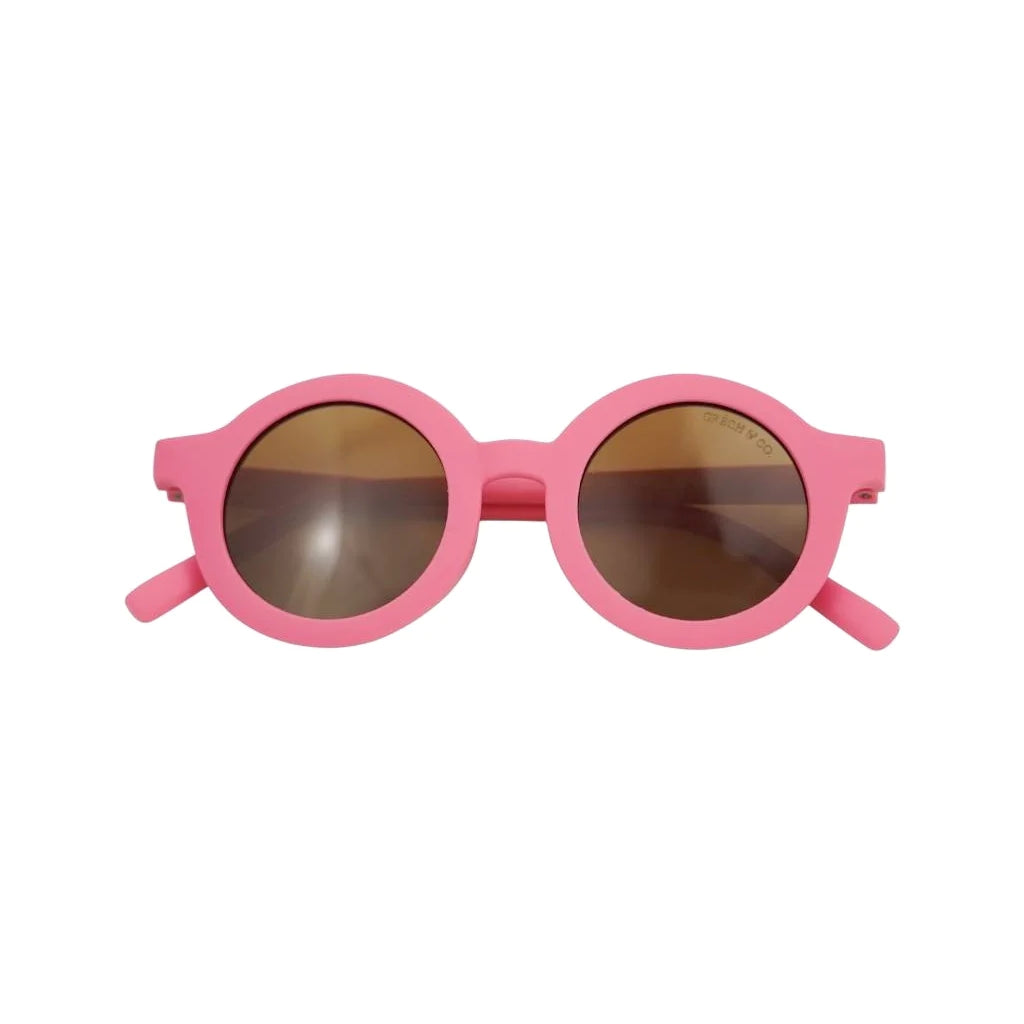 Grech and Co | New Round Sunglasses | Bubble Gum | Bendable and Polarised