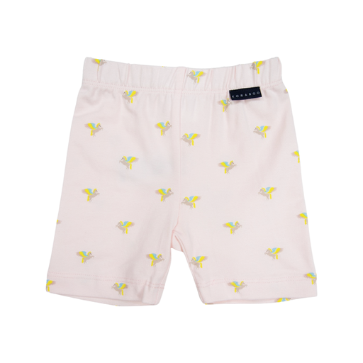 Korango | Unicorn Print Cotton Bike shorts | Light Pink | Size 4Y