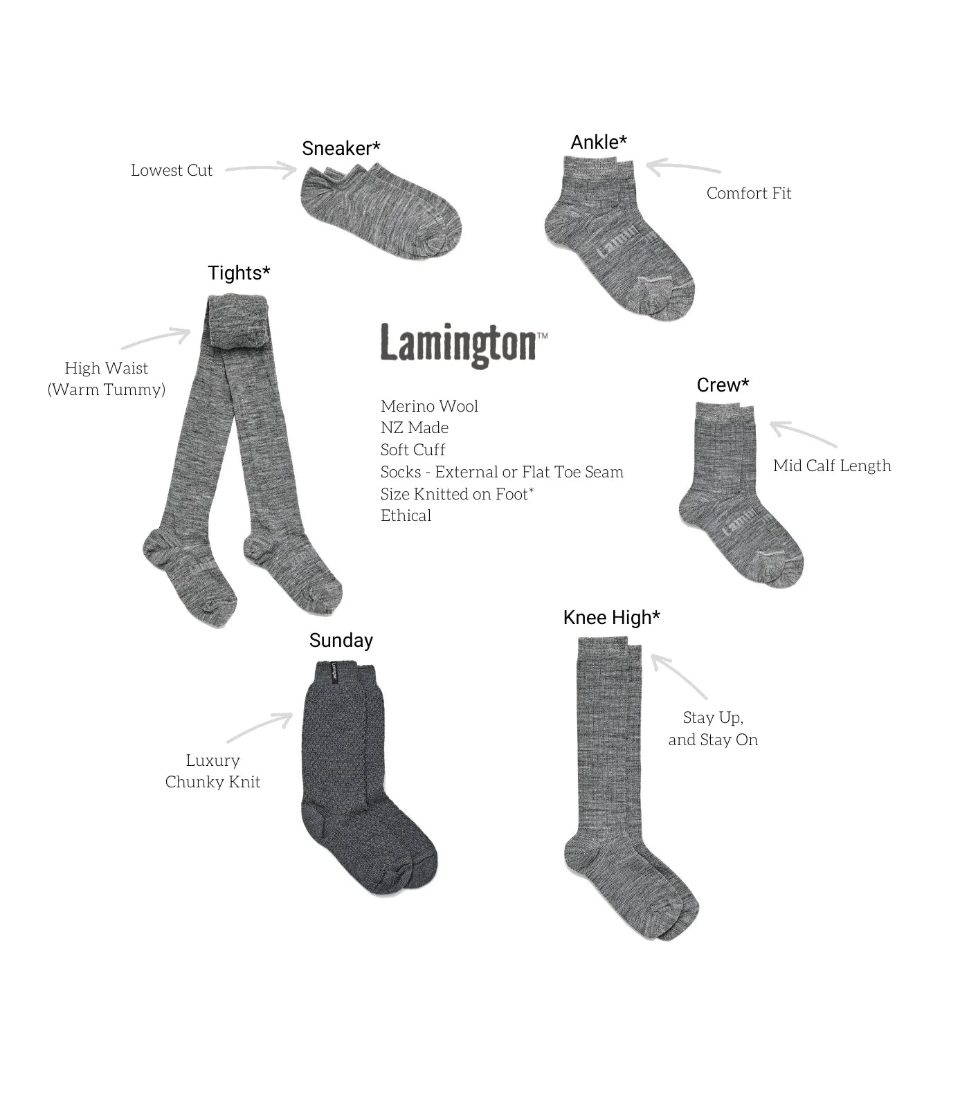 Lamington | Merino Wool Crew Socks | Newborn Natural | Pearl