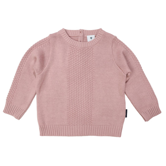 Korango | Textured Knit Sweater | Dusty Pink