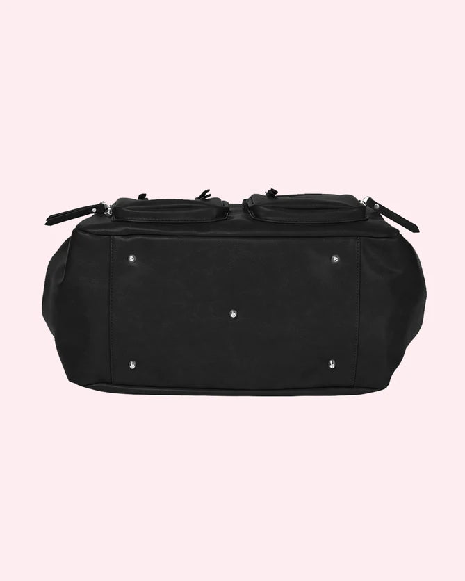 OiOi | Faux Leather Carry All Nappy Bag - Black