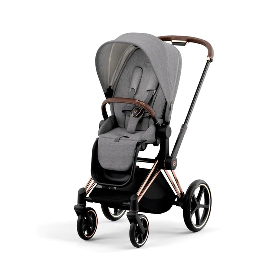 Cybex | e-Priam Generation 1 | Pram Chassis & Seat Frame and Seat Bundle | Rose Gold
