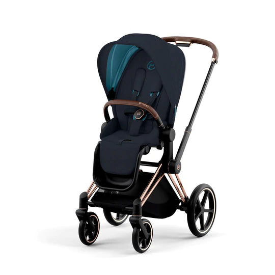 Cybex | e-Priam Generation 1 | Pram Chassis & Seat Frame and Seat Bundle | Rose Gold