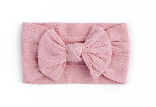 Mod and Tod | Cable Bow Headband | Dusty Pink
