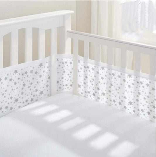 Breathable Mesh Cot Liner - 4 Sides - Twinkle Twinkle