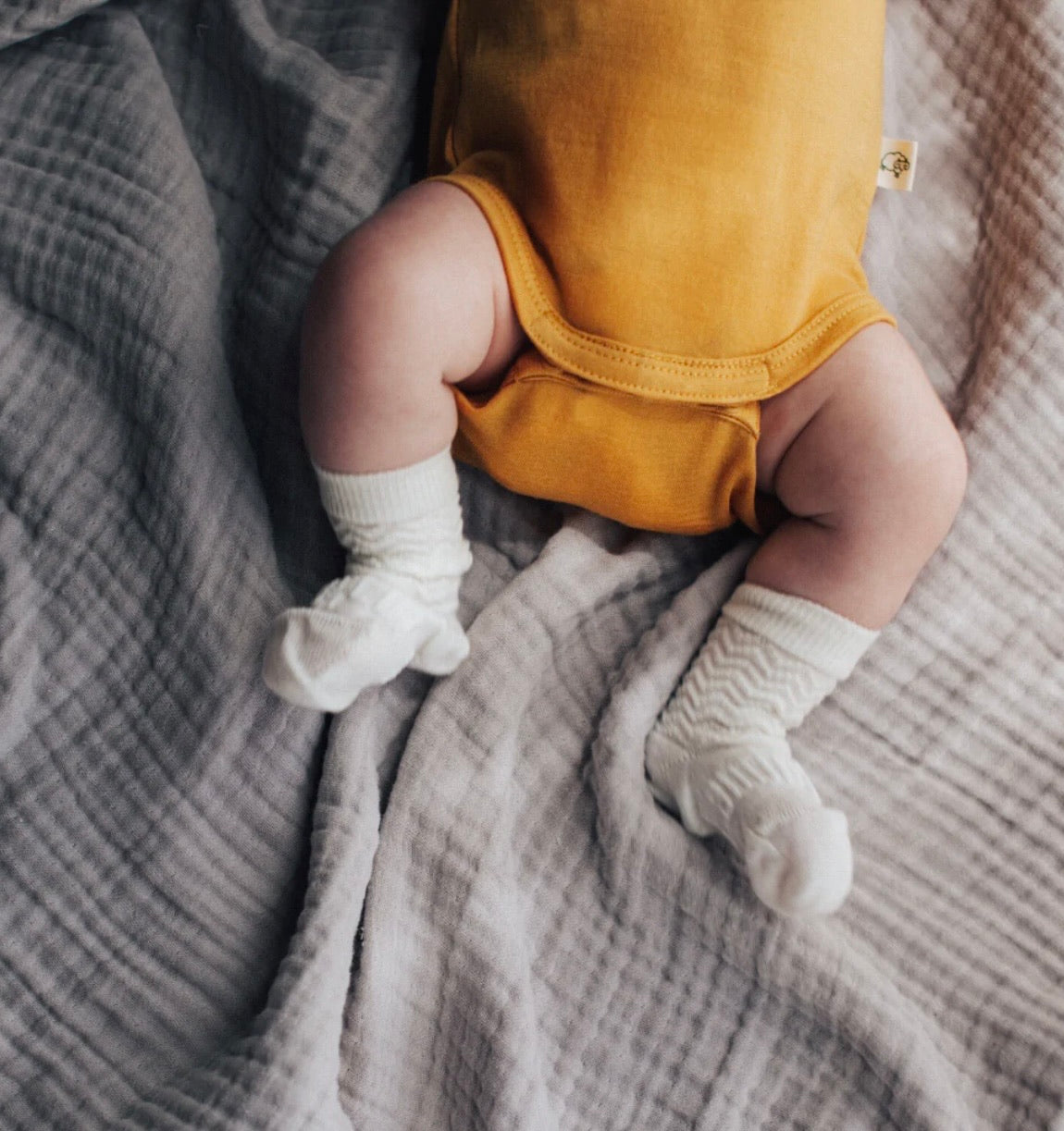 Lamington | Merino Wool Crew Socks | Newborn Natural | Pearl
